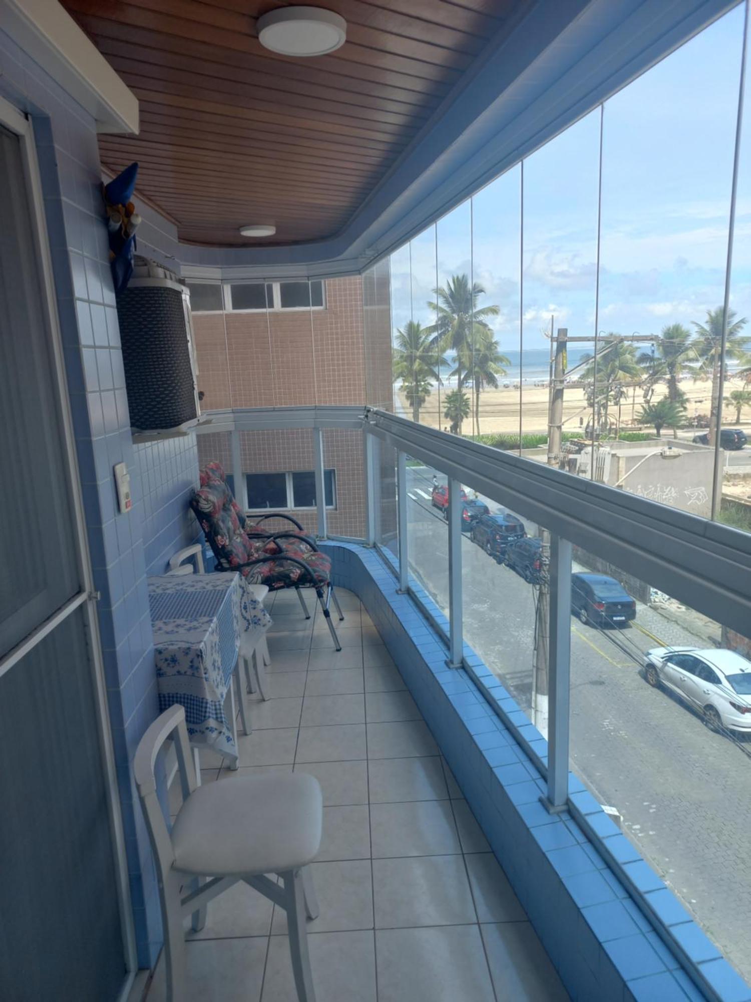 Apto Vista Mar, 8 Pessoas, Varanda Gourmet, Pe Na Areia! Praia Grande  Eksteriør bilde